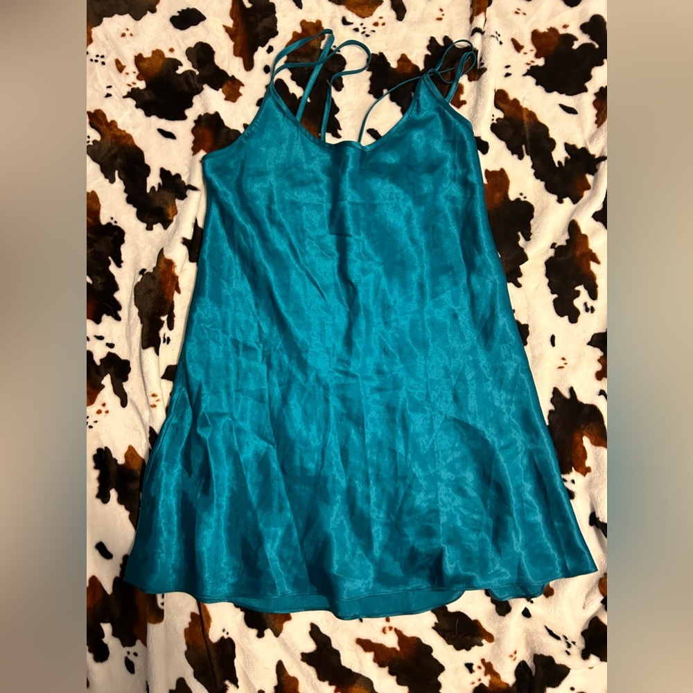 Silk emerald dress